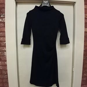 Diane Von Fursteberg  Black 3/4 sleeve dress.